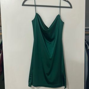 Green mini dress